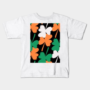 Shamrock In Ireland Flag Colors Kids T-Shirt